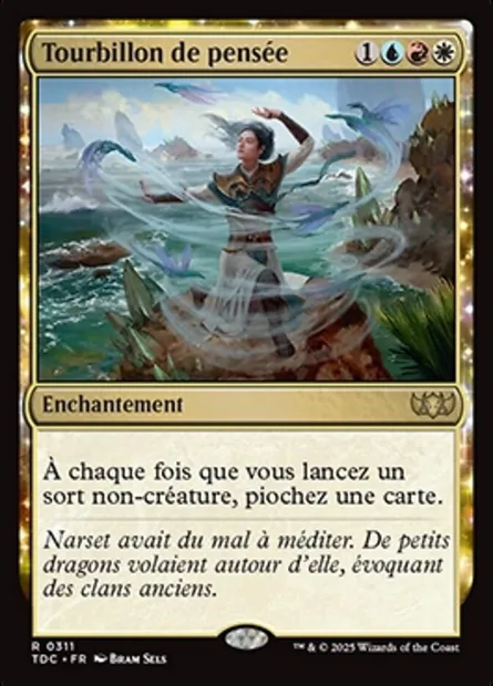 Tourbillon de pensée, carte Magic TDC 311 — extension Tarkir: Dragonstorm Commander