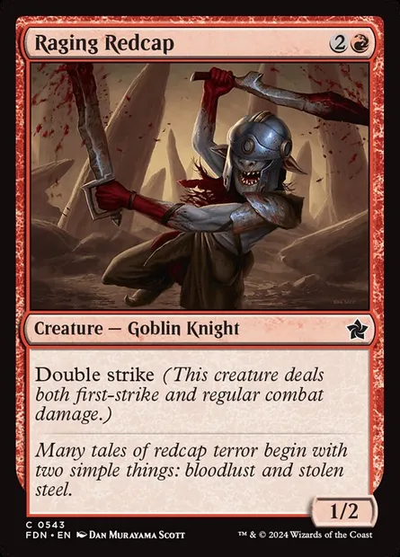 Raging Redcap, Magic card FDN 543 — Foundations set