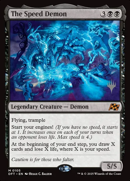 The Speed Demon, Magic card PDFT 105p — Aetherdrift Promos set