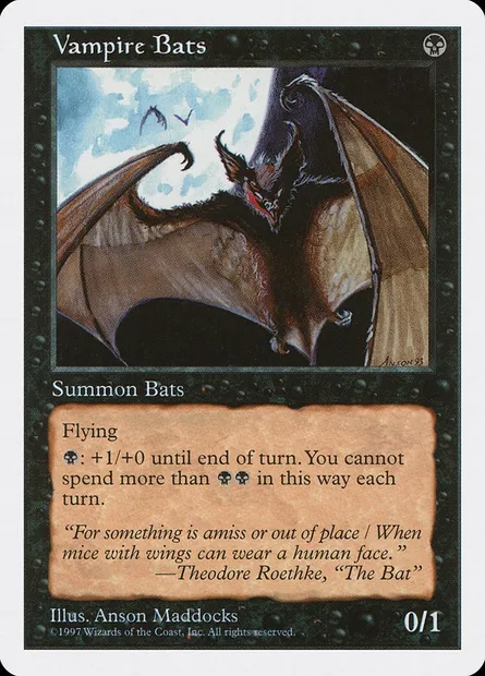 Vampire Bats, Magic card 5ED 202 — Fifth Edition set