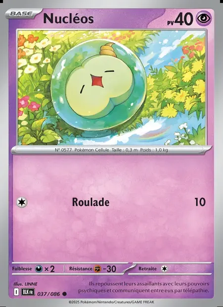 Nucléos, carte Pokémon BLK 037 — extension Foudre Noire