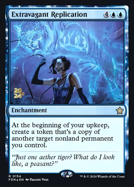 Duplication extravagante, carte Magic PFDN 154s — extension Foundations Promos