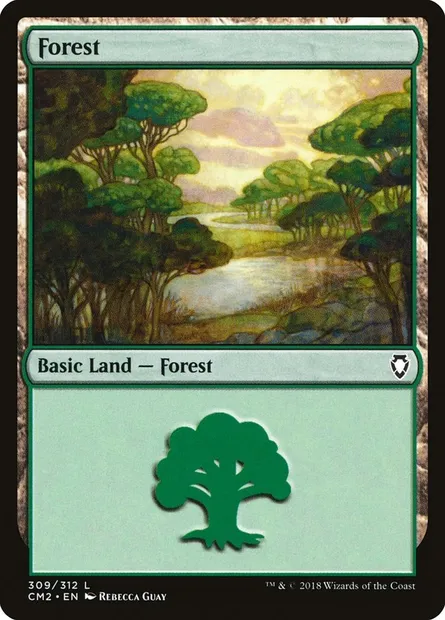 Forêt, carte Magic CM2 309 — extension Commander Anthology Volume II