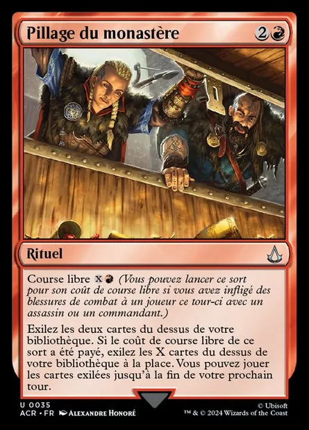 Pillage du monastère, carte Magic ACR 35 — extension Assassin's Creed
