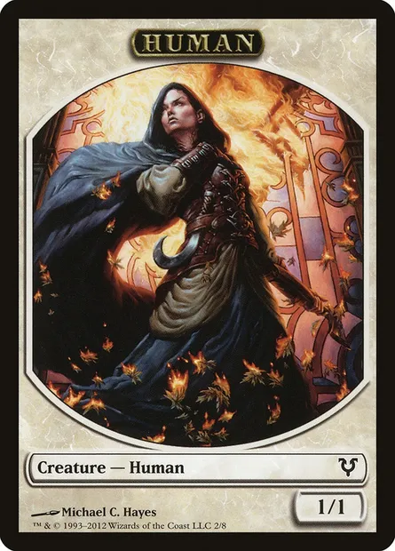 Human, carte Magic TAVR 2 — extension Avacyn Restored Tokens