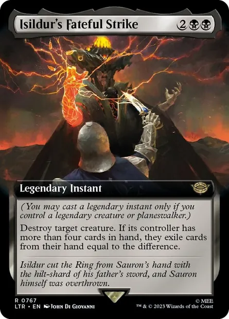 Isildur's Fateful Strike, Magic card LTR 767 — The Lord of the Rings: Tales of Middle-earth set