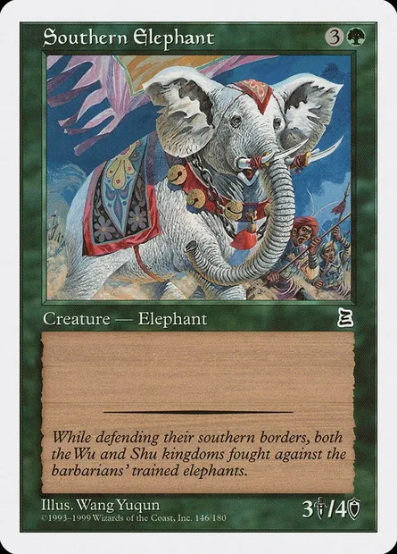 Southern Elephant, Magic card PTK 146 — Portal Three Kingdoms set