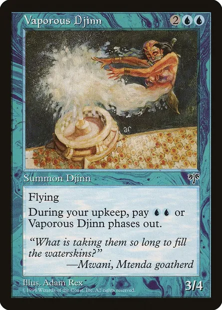 Vaporous Djinn, Magic card MIR 101 — Mirage set