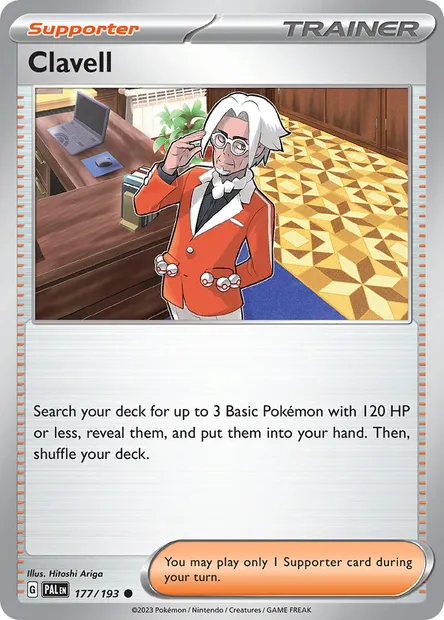 Clavell, Pokémon card PAL 177 — Paldea Evolved set