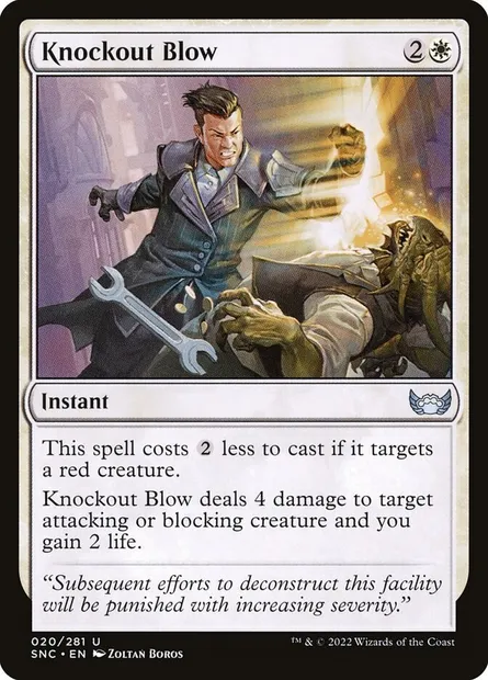 Knockout Blow, Magic card SNC 20 — Streets of New Capenna set