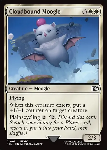 Cloudbound Moogle, Magic card FIN 11 — Final Fantasy set
