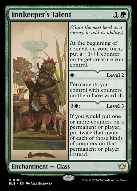 Innkeeper's Talent, Magic card BLB 180 — Bloomburrow set