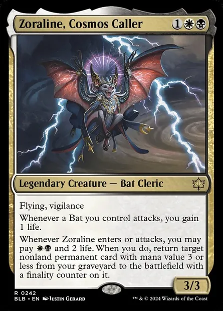 Zoraline, Cosmos Caller, Magic card BLB 242 — Bloomburrow set