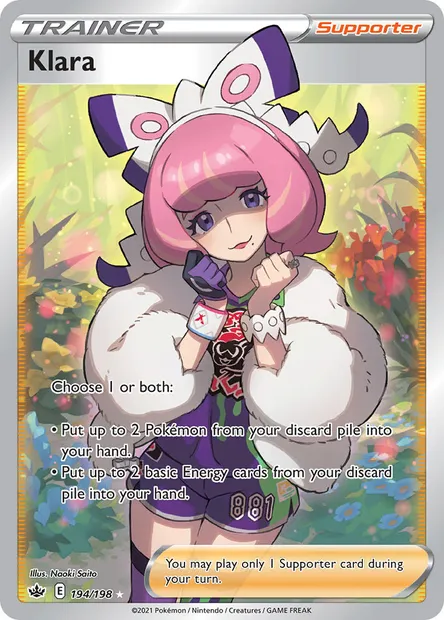 Klara, Pokémon card CRE 194 — Chilling Reign set