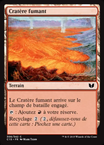 Cratère fumant, carte Magic C15 308 — extension Commander 2015