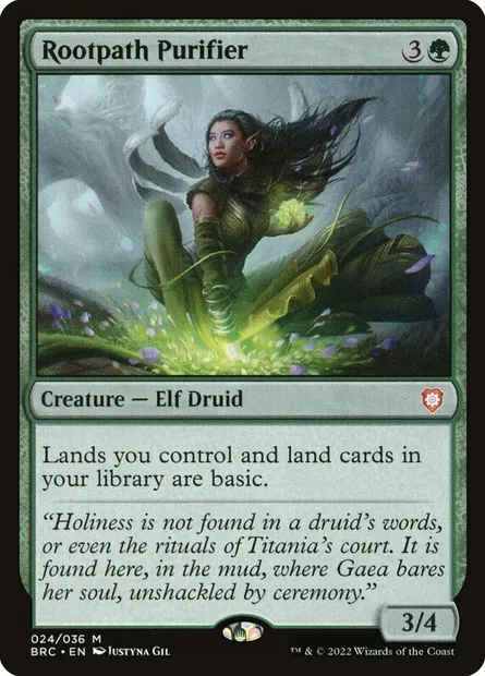 Rootpath Purifier, Magic card BRC 24 — The Brothers' War Commander set