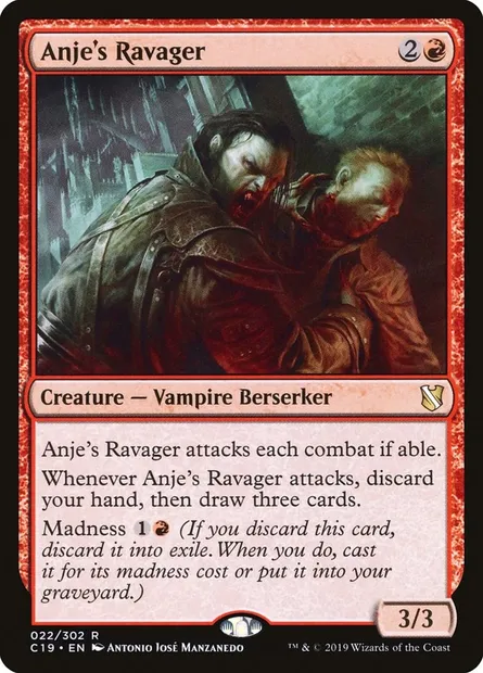 Anje's Ravager, Magic card C19 22 — Commander 2019 set