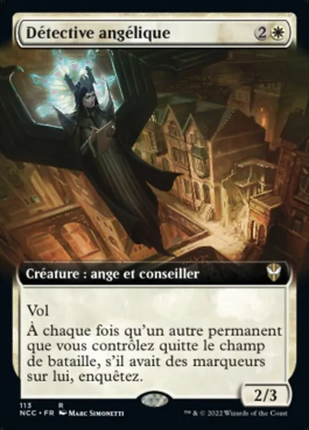 Détective angélique, carte Magic NCC 113 — extension New Capenna Commander