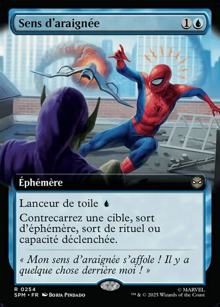 Sens d'araignée, carte Magic SPM 254 — extension Marvel's Spider-Man