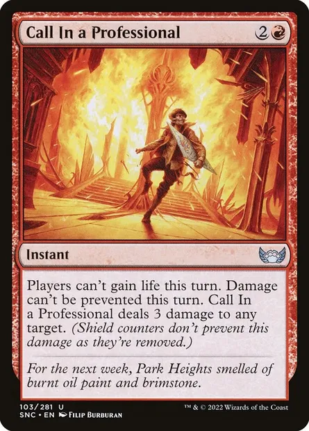 Call In a Professional, Magic card SNC 103 — Streets of New Capenna set