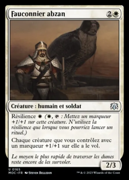 Fauconnier abzan, carte Magic MOC 165 — extension March of the Machine Commander
