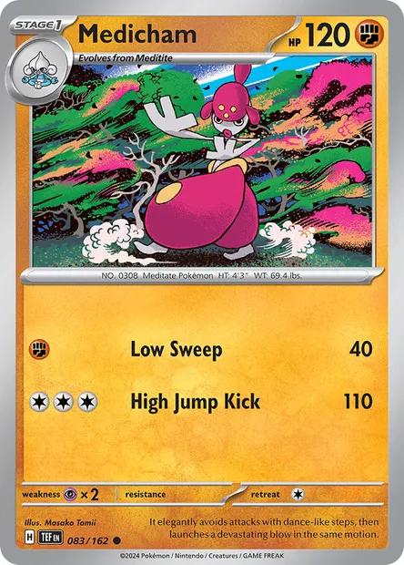 Medicham, Pokémon card TEF 083 — Temporal Forces set