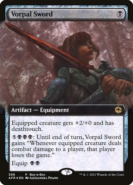 Vorpal Sword, Magic card AFR 396 — Adventures in the Forgotten Realms set