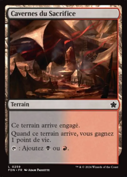 Cavernes du Sacrifice, carte Magic FDN 259 — extension Foundations