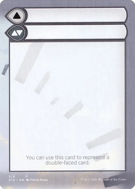 Double-Faced Substitute Card, carte Magic SSTX 3 — extension Strixhaven: School of Mages Substitute Cards