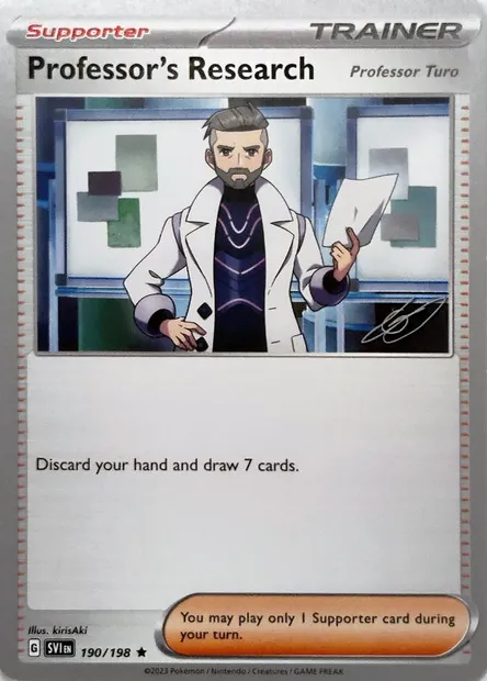 Professor's Research - Professor Turo, Pokémon card WCD23 189 — World Championship Decks 2023 set