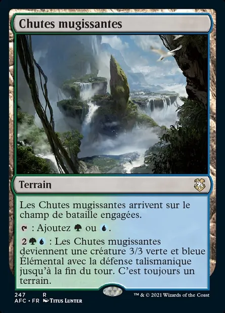 Chutes mugissantes, carte Magic AFC 247 — extension Forgotten Realms Commander