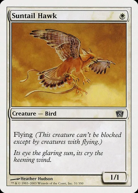 Suntail Hawk, Magic card 8ED 51 — Eighth Edition set