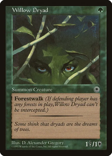 Willow Dryad, Magic card POR 193 — Portal set