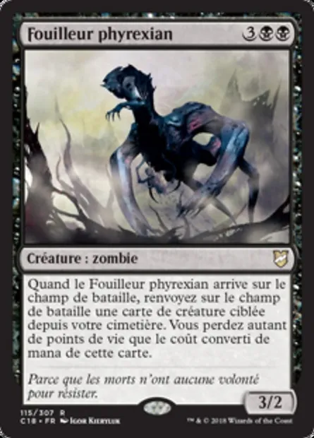 Fouilleur phyrexian, carte Magic C18 115 — extension Commander 2018