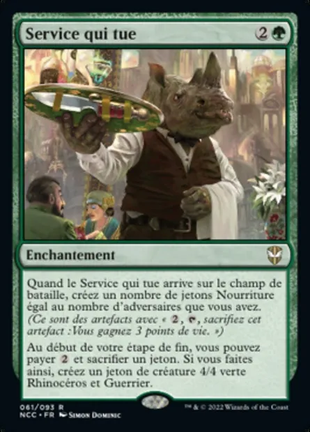 Service qui tue, carte Magic NCC 61 — extension New Capenna Commander