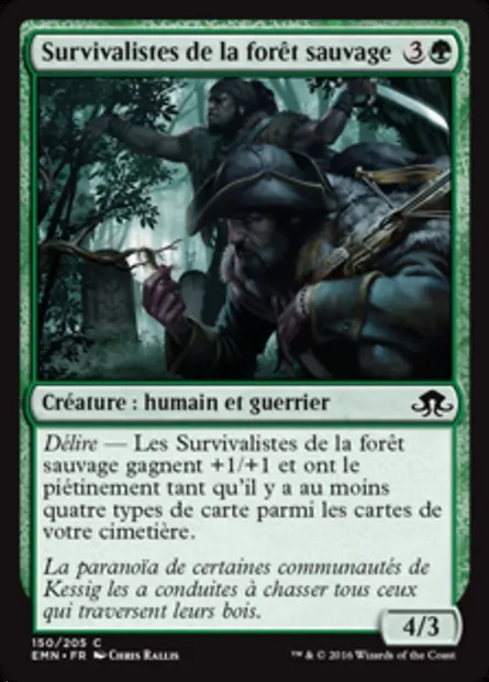 Survivalistes de la forêt sauvage, carte Magic EMN 150 — extension La lune hermétique