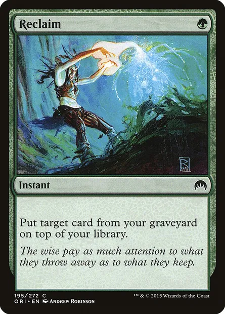 Reclaim, Magic card ORI 195 — Magic Origins set