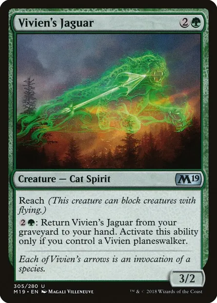 Vivien's Jaguar, Magic card M19 305 — Core Set 2019 set