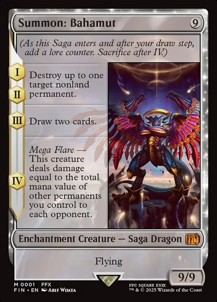 Summon: Bahamut, Magic card FIN 1 — Final Fantasy set