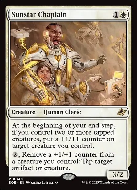 Sunstar Chaplain, Magic card EOE 40 — Edge of Eternities set
