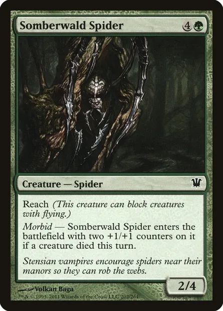 Somberwald Spider, Magic card ISD 202 — Innistrad set