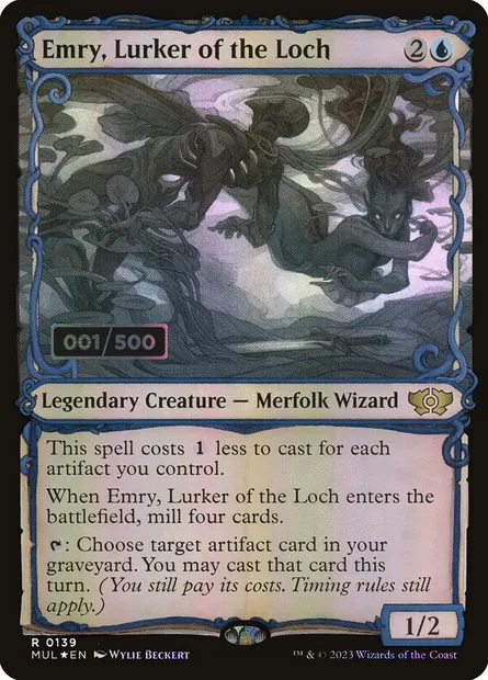 Emry, Lurker of the Loch, Magic card MUL 139z — Multiverse Legends set