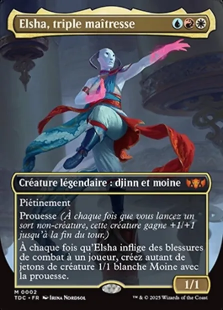 Elsha, triple maîtresse, carte Magic TDC 2 — extension Tarkir: Dragonstorm Commander