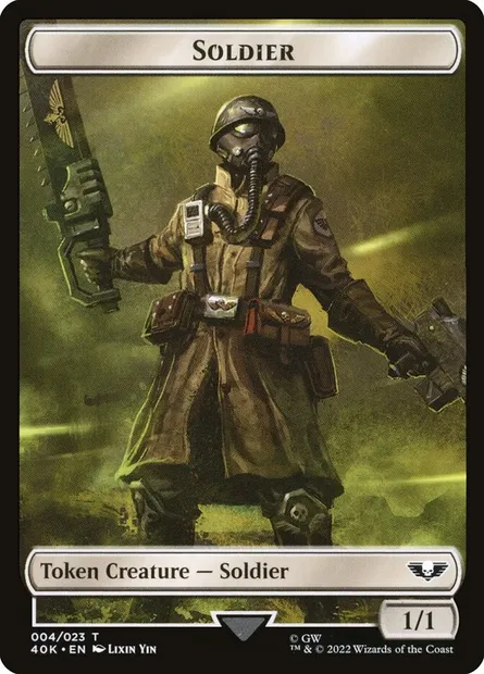 Soldier, carte Magic T40K 4 — extension Warhammer 40,000 Tokens