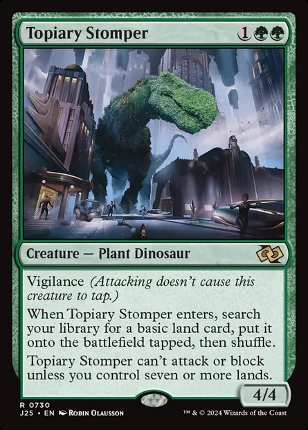 Topiary Stomper, Magic card J25 730 — Foundations Jumpstart set