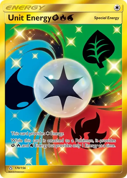 Unit Energy GrassFireWater, Pokémon card UPR 170 — Ultra Prism set