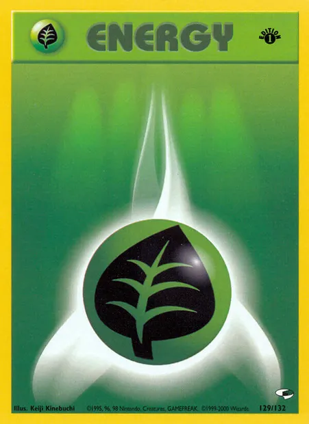 Grass Energy, Pokémon card GH 129 — Gym Heroes set