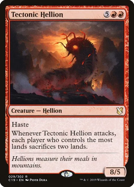 Tectonic Hellion, Magic card C19 29 — Commander 2019 set