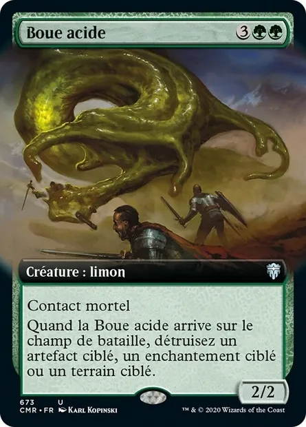 Boue acide, carte Magic CMR 673 — extension Commander Legends