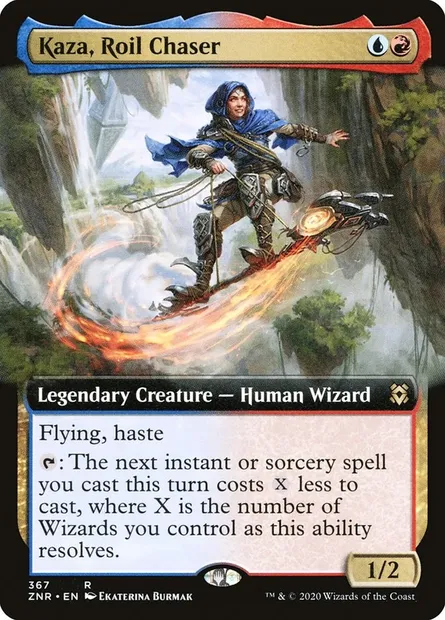 Kaza, Roil Chaser, Magic card ZNR 367 — Zendikar Rising set